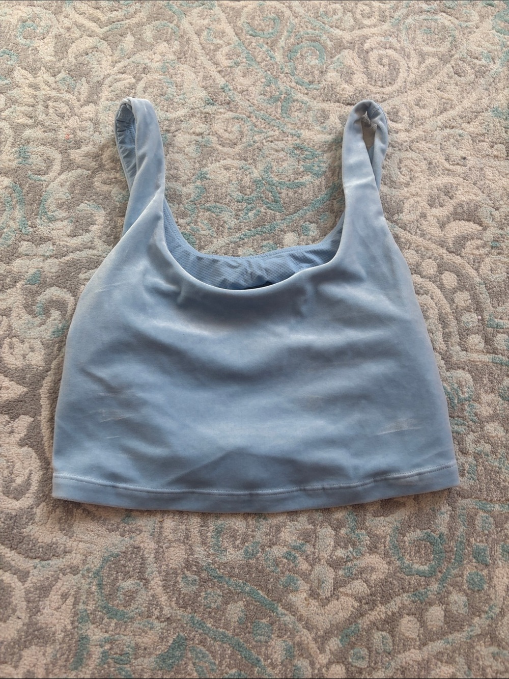 Aritzia Light Blue Scoop Crop Tank